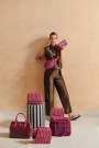 PIP Fenna Cross Body Bag Medium Stripe Pink thumbnail