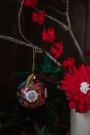 UND Glasskule Matt Rød m/Blomster thumbnail