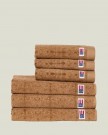 Lexington Håndkle i Velur m/Jacquard Ornament - Fudge, 70x130cm thumbnail