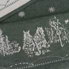 Wik & Walsøe Julemorgen Damask Kjøkkenhåndkle Grønn/Hvit 50x70cm thumbnail