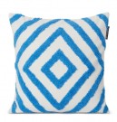 Rug Graphic Recycled Cotton Canvas Pillow Cover White/Blue 50x50 thumbnail