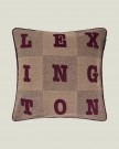 Lexington Letter Patch Tweed Putetrekk I Økologisk Bomull - Beige/Brun/Fig, 50x50cm thumbnail