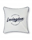 Lexington Putetrekk m/Hvit Logo i Økologisk Bomullstwil 50x50cml - Hvit/Blå thumbnail