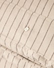 Lexington Pinstripet Sengesett i Bomullsflanell - Beige/Brun, 140x220cm thumbnail