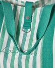Lexington Strandveske i Økologisk Bomull med Sildebensmønster, Grønn Multistripe thumbnail