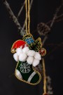 UND Håndlaget Ornament - Julesokk Grønn thumbnail