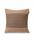 Deco Striped Cotton Canvas Pillow Cover, Beige/Gray - 50x50 thumbnail