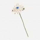 UND Ullfilt Stilk m/Stor Blomst - Hvit thumbnail
