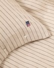 Lexington Pinstripet Sengesett i Bomullsflanell - Beige/Brun, 140x220cm thumbnail