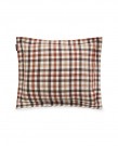 Rust Brown/White Checked Cotton Flannel Pillowcase - 50x70 thumbnail
