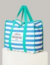 Madison Organic Cotton Family Beach Bag, Blue/White Stripe thumbnail
