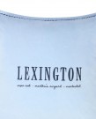 Lexington Putetrekk i Økologisk Bomullsfløyel - Logo Blå, 50x50cm thumbnail