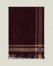 Lexington Stripete Pledd i Resirkulert Ull - Fig/Fudge, 130x170cm thumbnail
