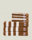 Lexington Stripet Frottéhåndkle - Fudge/Snøhvit, 30x50cm thumbnail