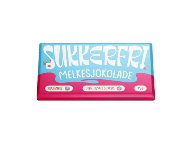 Sukkerfri Melkesjokolade 75g