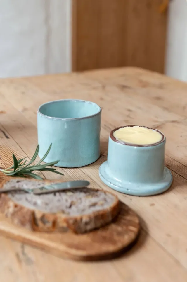 UND Terracotta Smørklokke - Isblå
