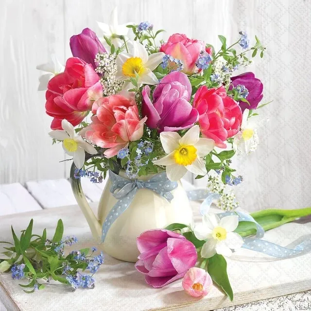 Fresh Spring Flowers - Lunsj 33x33cm, 20stk