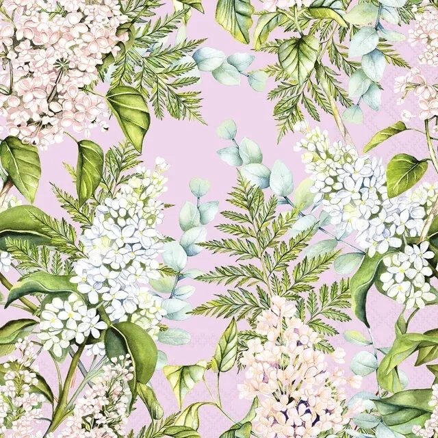 Soft Lilacs Lilac - Lunsj 33x33cm, 20stk