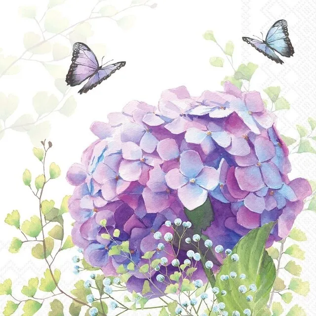 Hydrangea Ball - Lunsj 33x33cm, 20stk
