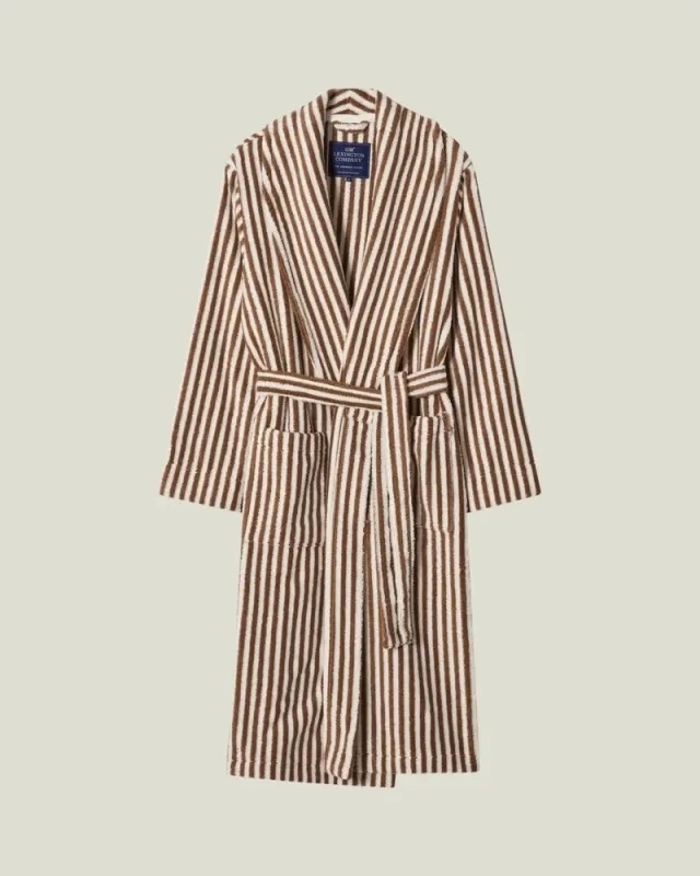 Quinn Unisex Badekåpe i Bomullsblanding - Fudge/Snøhvit
