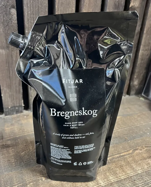 Bregneskog Håndsåpe og Såpe for Hår og Kropp 1L Refill