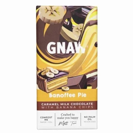 GNAW Banoffee Pie Milk Chocolate Bar 80g