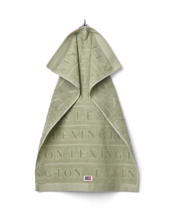 Lexington Velourhåndkle m/Logo, Vintage Green 70x130cm