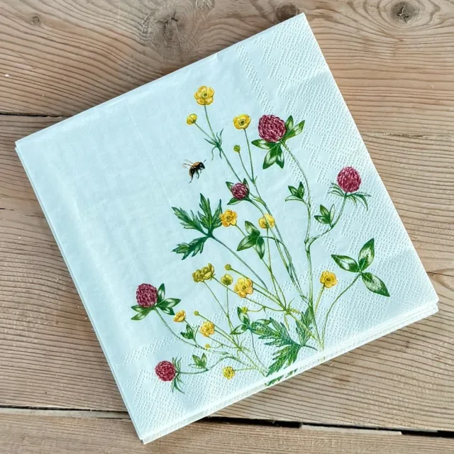 UND Serviett - Kløver 33x33cm, 20stk