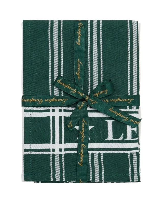Lexington Jacquard Kjøkkenhåndkle 2pk Gavesett - Grønn/Hvit
