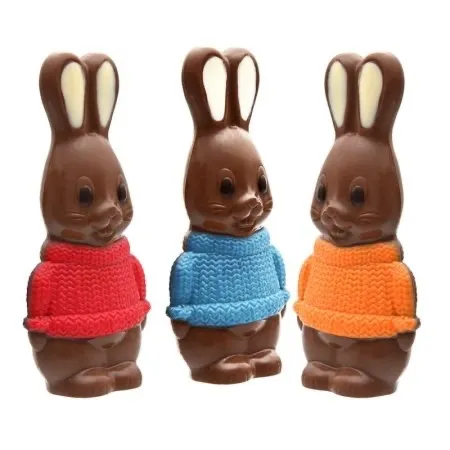 Mathilde Milk Chocolate Rabbit w/Sweater 60g