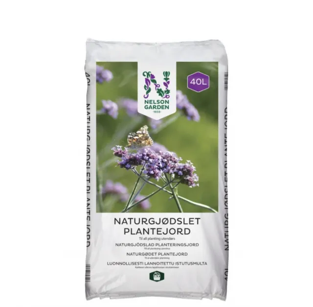 Naturgjødslet plante jord 40 liter