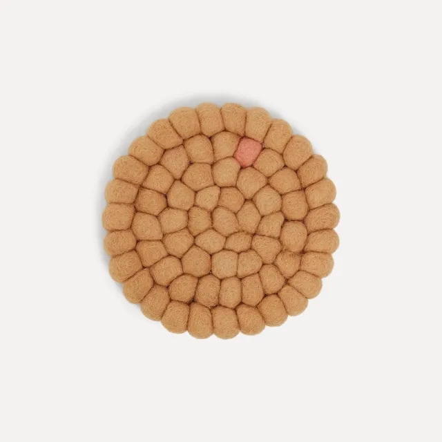 Wooldot Coaster Mini D:10cm Sand/Rose