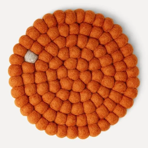 Wooldot Coaster D20cm 100% Wool Molte/Gråstein