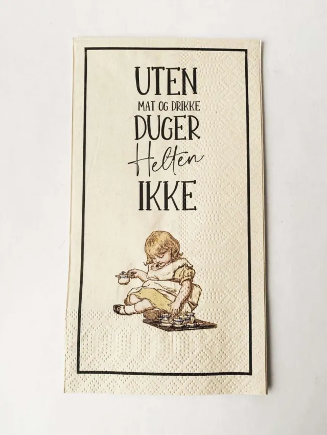 Trend Serviett - Uten Mat og Drikke Duger Helten Ikke, 20pk