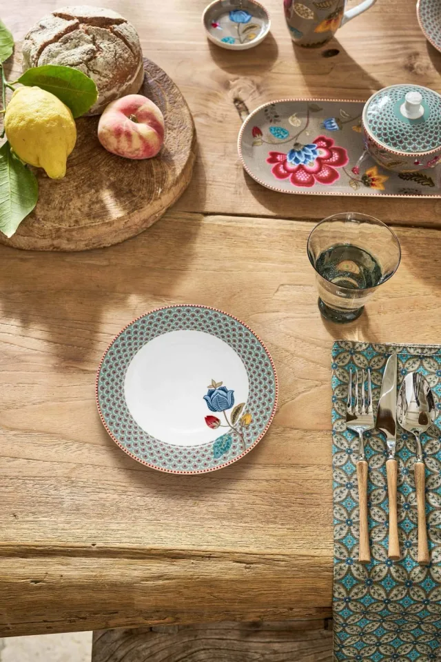 PIP Blooming Tales Dyp Tallerken 21,5cm - Blå