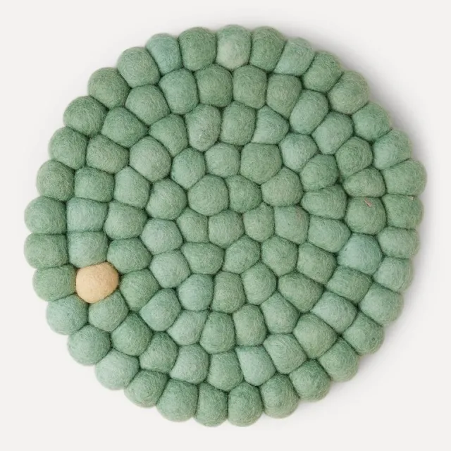 Wooldot Coaster D:20cm Mint/Marsipan