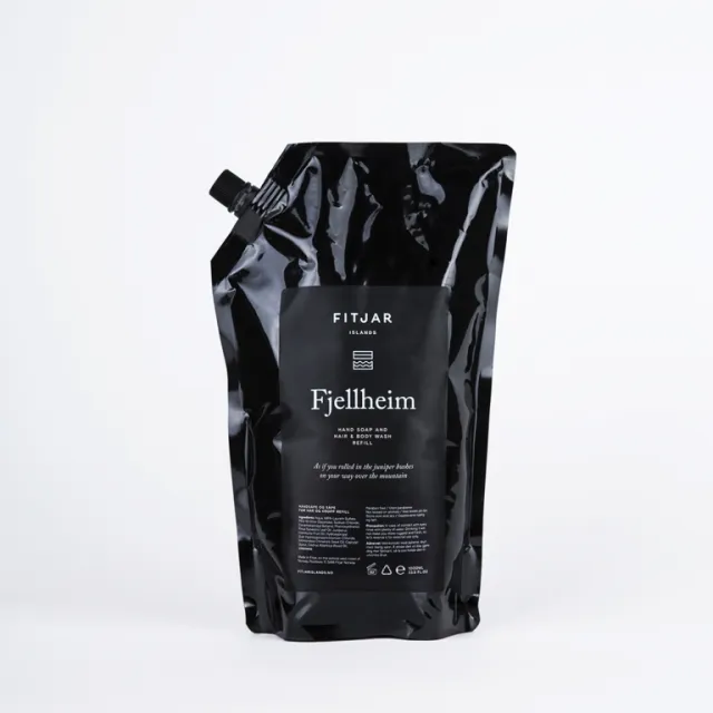 Fjellheim Håndsåpe og Såpe for Hår og Kropp 1L Refill