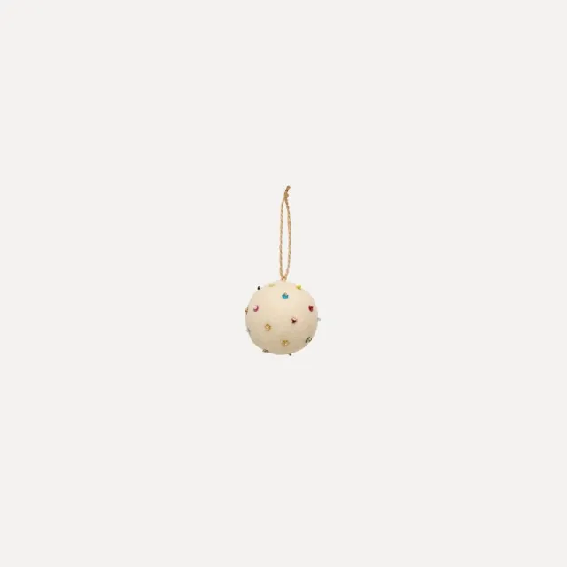 UND Ullball Liten Offwhite m/Paljetter