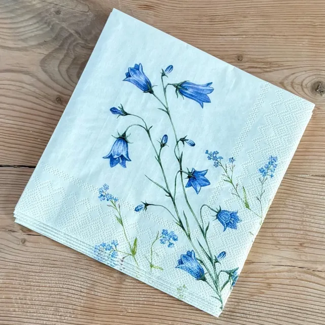 UND Serviett - Blåklokke 33x33cm, 20stk